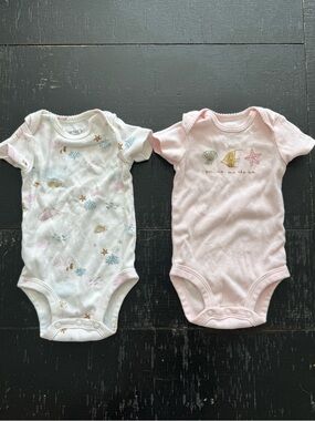 2 Sea Life 3 Month One Piece Bodysuits